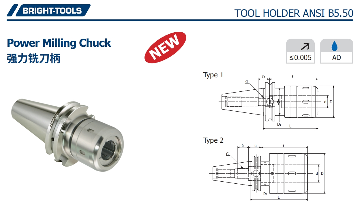 SPECIFICATION OF CAT Power Milling Chuck